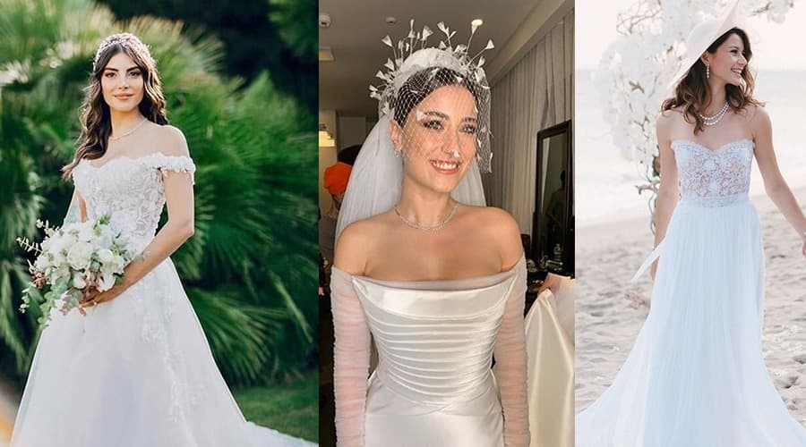 İşte sana ilham kaynağı olacak ünlülerin gelinlikleri …